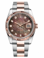 Réplique Rolex Datejust 36mm acier et or rose fonce cadran MOP 116231 DKMDO