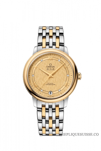 OMEGA De Ville Acier Chronometre or jaune 424.20.33.20.58.003