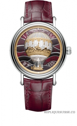 Copie Montre Vacheron Constantin Metiers dArt Les Aerostiers Bordeaux 1784 Reference 7610U/000G-B246