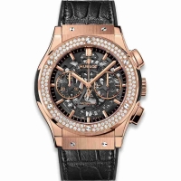 Copie Montre Hublot Classic Fusion Aerofusion King Gold Diamonds 45mm 525.OX.0180.LR.1104