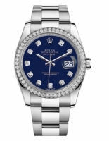 Réplique Rolex Datejust en acier inoxydable de 36mm Cadran bleu 116244 BLDO