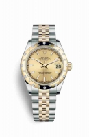 Copie Montre Rolex Datejust 31 Jaune Rolesor Oystersteel or jaune 18 ct 178343 Champagne-couleur Cadran m178343-0050