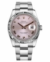 Réplique Rolex Datejust en acier de 36mm Rose Dial bracelet Oyster 116234 PRO