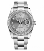 Réplique Rolex Datejust 36mm cadran argente en acier inoxydable 116244 SRO