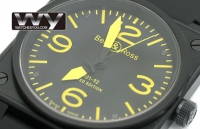 Bell & Ross BR01-92 Carbon Yellow Automatique Hommes Montre Réplique