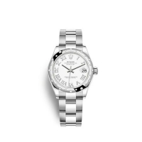 Rolex Datejust 31 Rolesor blanc cadran blanc bracelet Oyster