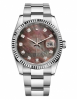 Réplique Rolex Datejust 36mm Dark Steel cadran en nacre bracelet Oyster 116234 DKMDO