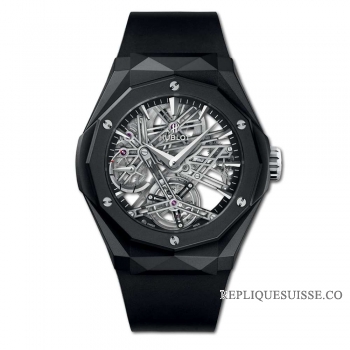 Réplique Reserve de marche Hublot Classic Fusion Tourbillon 5 jours Orlinski Black Magic