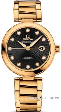 Omega De Ville Ladymatic Dames Solid Or 425.60.34.20.51.002 Montre Réplique