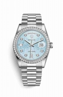 Copie Montre Rolex Day-Date 36 Platinum 118346 Glace Jubilee design serti de diamants Cadran m118346-0027