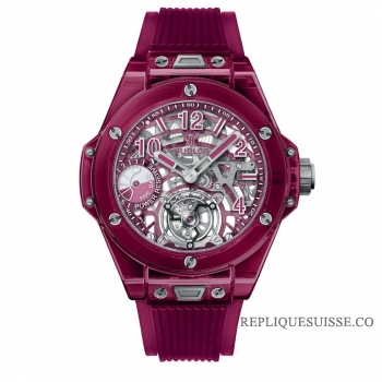 Réplique Reserve de marche Hublot Big Bang Tourbillon 5 jours Saphir Rouge