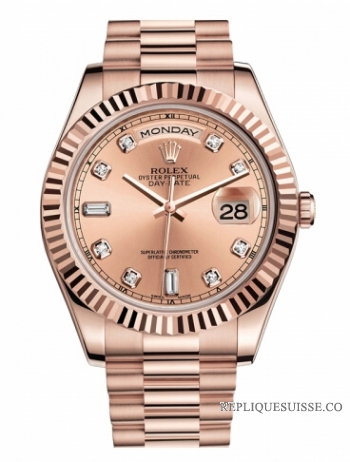 Réplique Rolex Day Date II President Pink or Champagne cadran 218235 CHDP 218235 CHDP