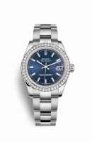 Copie Montre Rolex Datejust 31 White Rolesor Oystersteel Or blanc 18 carats 178384 Cadran bleu m178384-0057