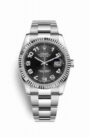 Copie Montre Rolex Datejust 36 White Rolesor Oystersteel or blanc 18 carats 116234 Black Cadran m116234-0147