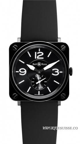 Bell & Ross BR S noir CERAMIC Ceramic Quartz 39mm Medium Montre Réplique