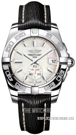 Breitling Galactic 36 Automatique Blanc / Cuir 36 mm ref. A3733012-A716-213X-A16BA.1