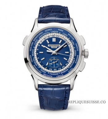 Patek Philippe Complications a cadran bleu automatique en or blanc 18K 5930G-001 Montres Copie