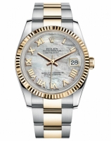 Réplique Rolex Datejust 36mm acier et or Mother of Pearl Dial 116233 MRO