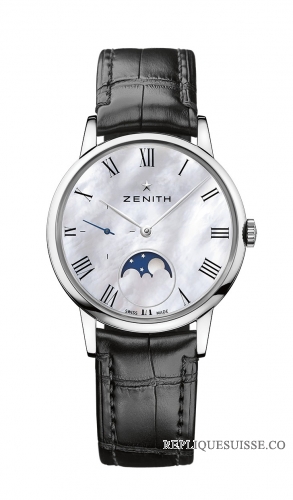 Zenith ELITE Dames Phase de lune 36mm 03.2320.692 / 81.C714 Montres Copie