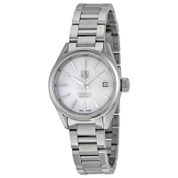 TAG Heuer Réplique Carrera Automatique blanc Mere de Pearl Dial Acier inoxydable Dame Montre WAR2411.BA0776