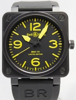 Bell & Ross BR01-92 Carbon Yellow Automatique Hommes Montre Réplique