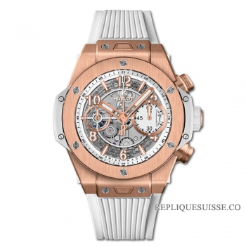 Réplique Hublot Big Bang Unico King Or Blanc 42mm