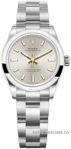 Rolex Oyster Perpetual 31 cadran argente