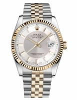 Réplique Rolex Datejust 36mm acier et Jaune or Argent Dial 116233 STSISJ