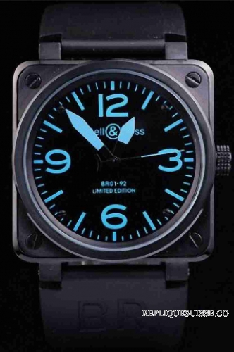 Bell & Ross BR01-92 Carbon bleu Automatique Hommes Montre Réplique