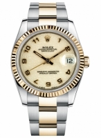 Réplique Rolex Datejust 36mm acier et or Ivory Jubilee Dial 116233 IJAO