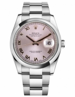 Réplique Rolex Datejust en acier bombe 36mm Lunette Rose Dial 116200 PRO