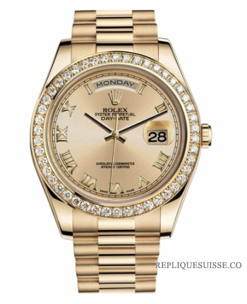 Réplique Rolex Day Date II President jaune or Chamapgne cadran 218348 CHR 218348 CHRP