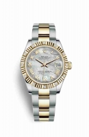 Copie Montre Rolex Datejust 31 Jaune Rolesor Oystersteel or jaune 18 ct 178313 Nacre blanche Cadran m178313-0033