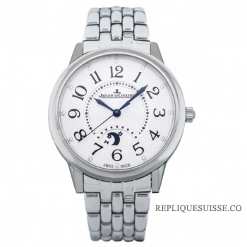 Copie Montre Jaeger-LeCoultre Rendez-Vous Moon Large Acier Inoxydable/Diamant/Argent/Bracelet 3618190