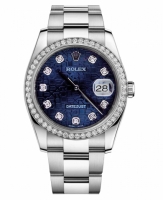 Réplique Rolex Datejust en acier inoxydable de 36mm Bleu jubile cadran 116244 BLJDO