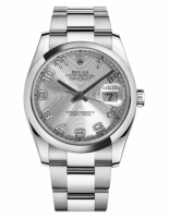 Réplique Rolex Datejust en acier bombe 36mm Lunette Argent Concentric Dia 116200 SCAO