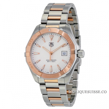 TAG Heuer Réplique Aquaracer argent Dial Acier et 18kt Or rose WAY1150.BD0911