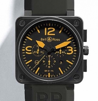 Bell & Ross BR01-94 Carbon Orange Ltd Chronographe Montre Réplique