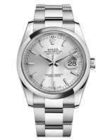 Réplique Rolex Datejust en acier de 36mm d?me lunette cadran argente 116200 SSO