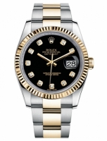 Réplique Rolex Datejust 36mm acier et or noir Dial 116233 BKDO