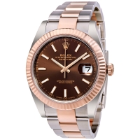 Réplique Rolex Datejust 41 126331 acier de Dial de Chocolate et Or de 18k Everose