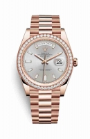 Copie Montre Rolex Day-Date 40 18 carats Everose or 228345RBR Sundust set diamants Cadran m228345rbr-0007