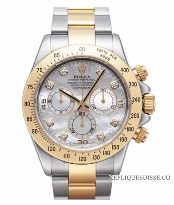 Réplique Rolex Daytona en acier et or cadran MOP 116523 MD