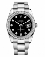 Réplique Rolex Datejust 36mm cadran en acier inoxydable noir 116244 BKDO