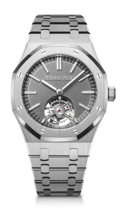 Réplique Audemars Piguet Royal Oak Tourbillon Volant Automatique Gris Titane 26530TI.OO.1220TI.01