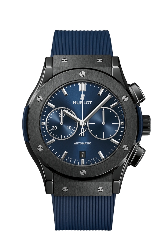 Copie de Hublot Classic Fusion Ceramique Bleu Chronographe 45mm 521.CM.7170.RX