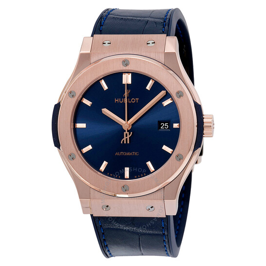 Copie de HUBLOT Classic Fusion Blue Sunray Or Rose 18kt Homme 542.OX.7180.LR