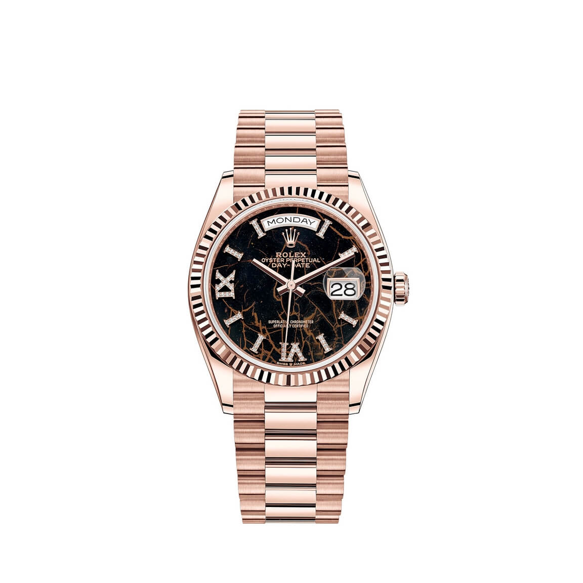 Réplique Montre Rolex Day-Date 36 Or Everose 18 ct M128235-0041