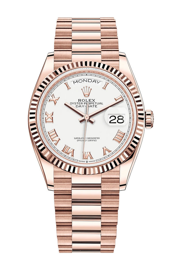 Réplique Montre Rolex Day-Date 36 Or Everose 18 ct M128235-0052