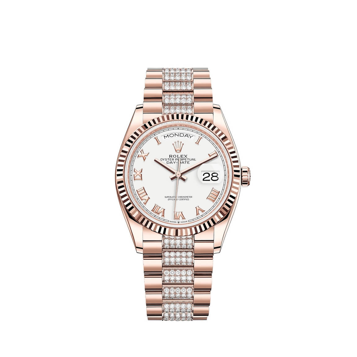 Copie de Montre Rolex Day-Date 36 Or Everose 18 ct M128235-0053